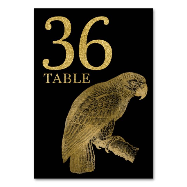 Jungle African Animal Parrot Tischnummer Card 36 (Vorderseite)
