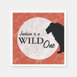 Jungle African Safari Lion Wild One Serviette