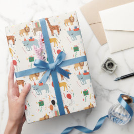 Jungle Animal 2. Geburtstag Geschenkpapier