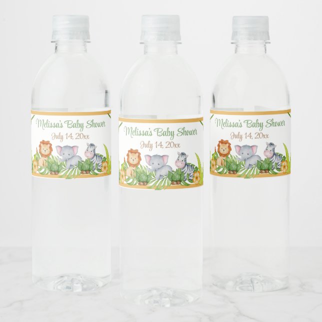 Jungle Animal Safari Baby Dusche (Flaschen)