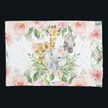 Jungle Animal Safari Rosa Girl Kinderzimmer Room Kissenbezug<br><div class="desc">Passende Artikel im Shop erhältlich! c) das Happy Cat Studio.</div>