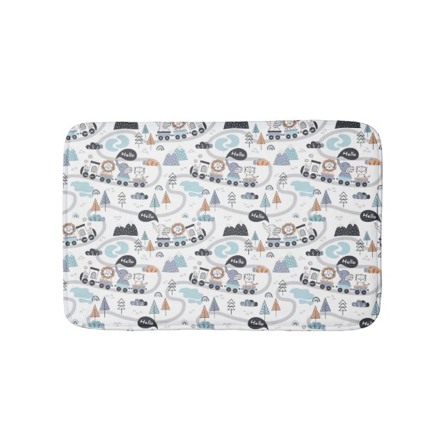 Jungle Animal Train Baby Kleinkind Kinder Badezimm Badematte (Vorderseite)