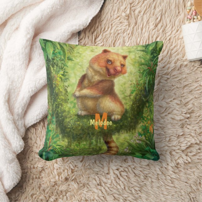 Jungle Animal Tree Kangaroo Throw Kissen (Decke)