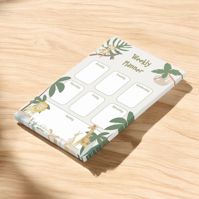 Jungle Animal Weekly Planner Post-it Klebezettel (Von Creator hochgeladen)