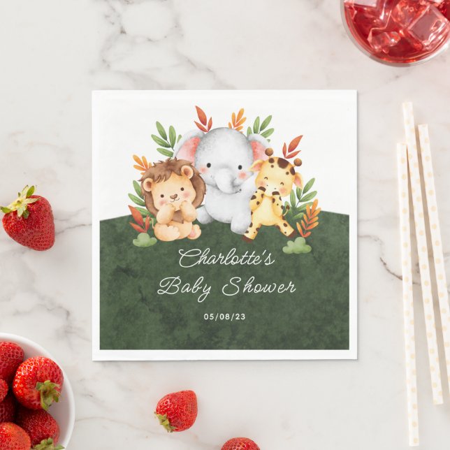 Jungle Animals Baby Duschpapier Napkins Serviette (Beispiel)