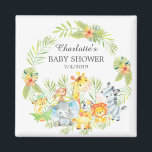 Jungle Animals Baby Shower Fevor Magnet<br><div class="desc">Niedlicher Dschungeltiermagnet für eine Jungendusche. Ändern Sie den Hintergrund,  indem Sie auf Anpassen und verwenden Sie unsere Farbauswahl!. Matching Artikel in unserem Shop erhältlich.</div>