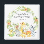 Jungle Animals Baby Shower Fevor Magnet<br><div class="desc">Niedlicher Dschungeltiermagnet für eine neutrale Babydusche. Ändern Sie den Hintergrund,  indem Sie auf Anpassen und verwenden Sie unsere Farbauswahl!. Matching Artikel in unserem Shop erhältlich.</div>
