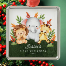 Jungle Animals Baby's First Christmas