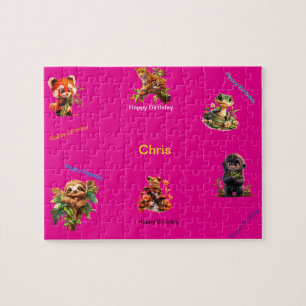 Jungle Animals "Happy Birthday"