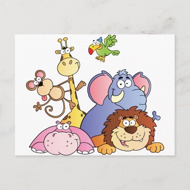 Jungle Animals Postkarte (Vorderseite)