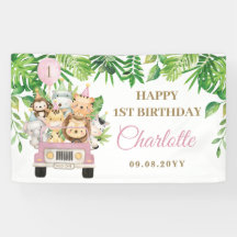 Jungle Animals Safari Auto Adventure Party Hinterg