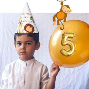 Jungle Animals Safari Geburtstag Cone Partyhütchen