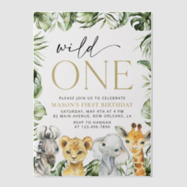 Jungle Animals, Safari, Wild One, erster Geburtsta