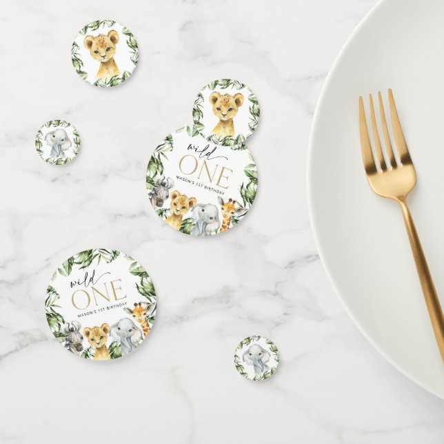 Jungle Animals, Safari, Wild One, erster Geburtsta Konfetti (Gruppe)