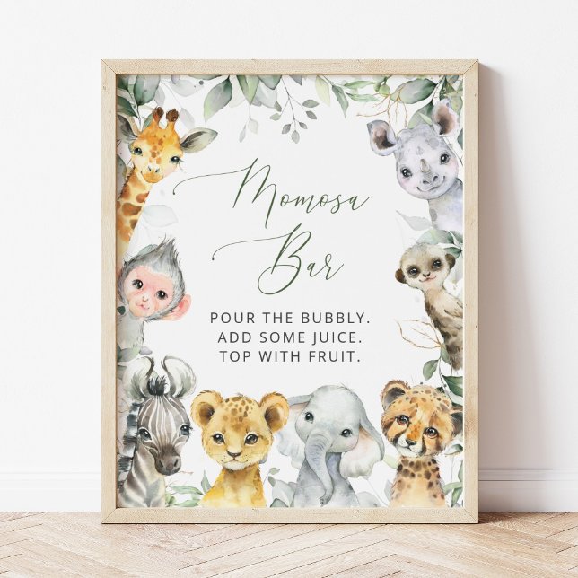 Jungle Animals, Safari, Wild One, Momosa Bar Poster (Von Creator hochgeladen)