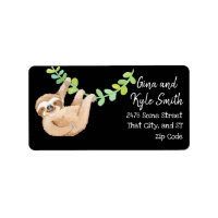 Jungle Animals Sloth Custom Address Labels