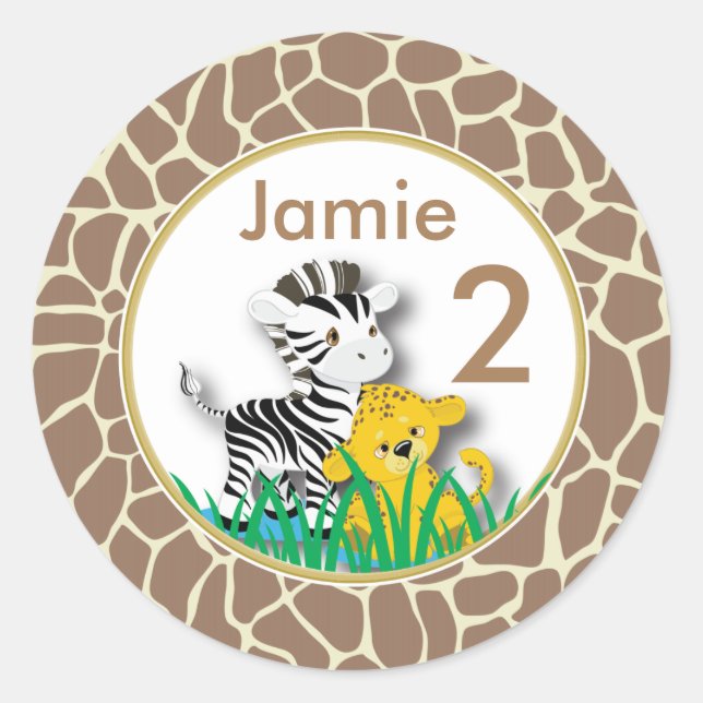 Jungle Animals Stickers (Vorderseite)