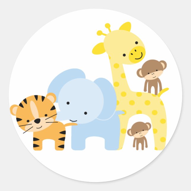 Jungle Animals Umschlag Aufkleber (Vorderseite)