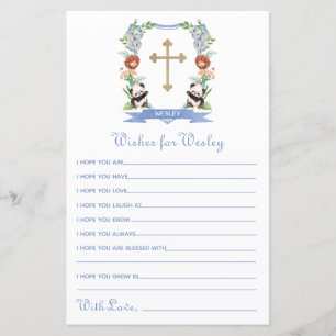 Jungle Animals Wappen Taufe Wünsche für Baby