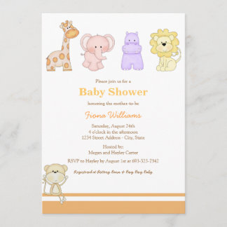 Jungle Babies Baby Dusche Einladung