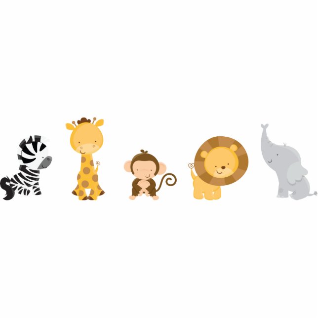 Jungle Babies Freistehende Fotoskulptur (Vorne)