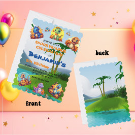 Jungle Baby Dino Kindergeburtstag Party Einladung