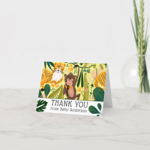 Jungle Baby Dusche Dankeschön Karte