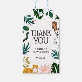 Jungle Baby Dusche Vielen Dank Geschenkanhänger