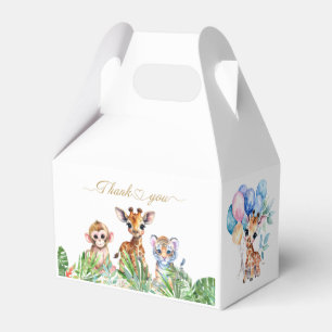 Jungle Baby Giraffe Tiger Monkey Vielen Dank Geschenkschachtel