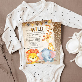 Jungle Baby Shower Einladung, Boy Elephant Baby Einladung
