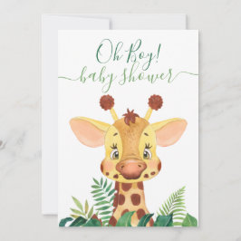 Jungle Baby Shower Giraffe Einladung