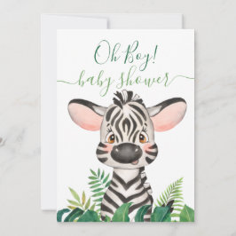 Jungle Baby Shower Zebra Einladung