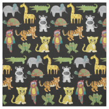 Jungle Babys auf schwarzem Hintergrund
