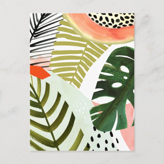 Jungle Beat Tropical Greenerity Postkarte (Vorderseite)