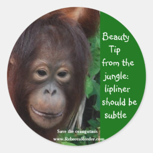 Jungle Beauty Tipps Runder Aufkleber