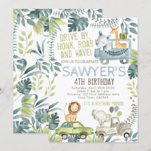 Jungle Birthday Parade Einladung