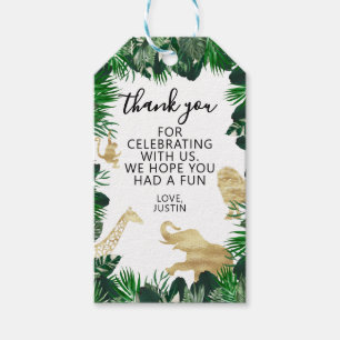 Jungle Birthday Safari Gastgeschenk Vielen Dank Geschenkanhänger