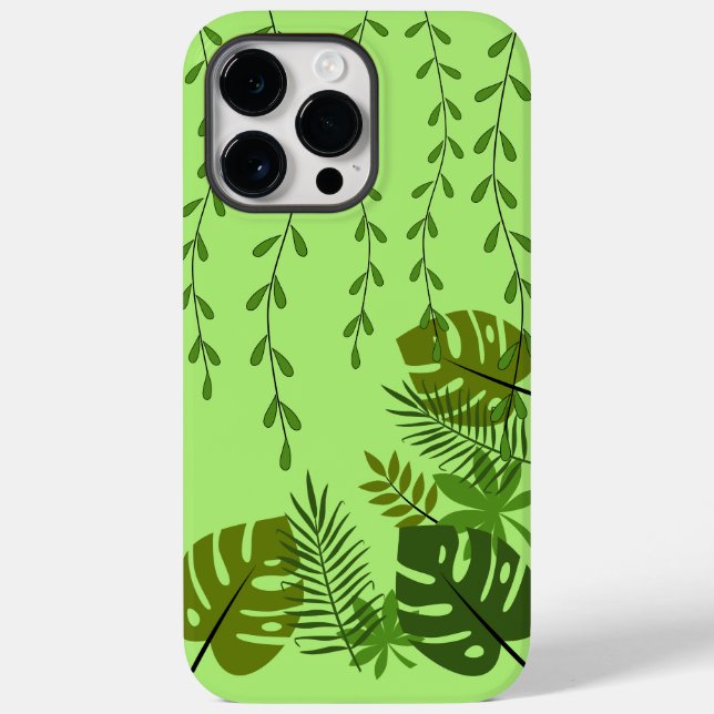 Jungle Blätter Case-Mate iPhone 14 Pro Max Fall Hülle (Rückseite)
