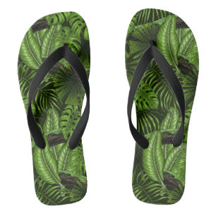 Jungle-Blätter Flip Flops