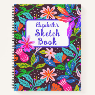 Jungle-Blume Lila Text Notizbuch