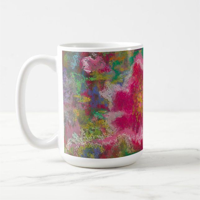 Jungle-Blume-Monogramm-Tasse Kaffeetasse (Links)