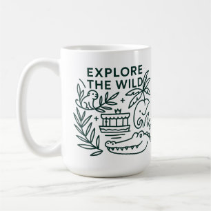 Jungle Boat Cruise, Themenpark, Minimalistisches D Kaffeetasse