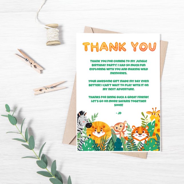 Jungle Boy's Dankeschön Card Dankeskarte (Von Creator hochgeladen)