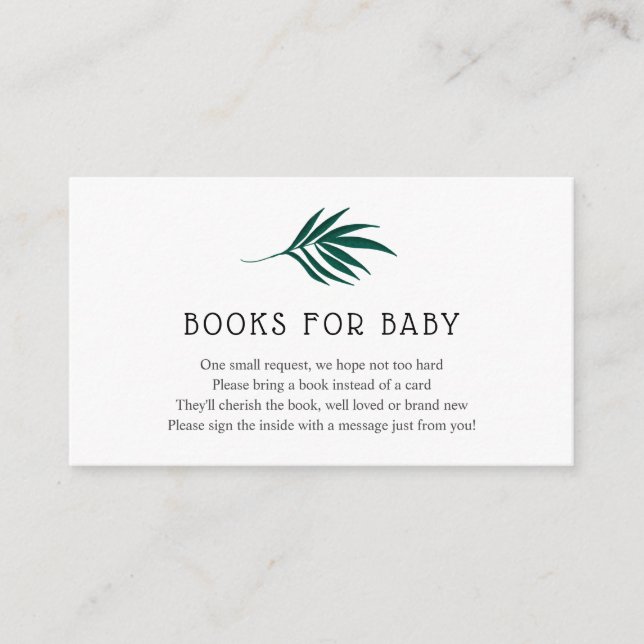 Jungle-Bücher für die Babysteckkarte Begleitkarte (Vorderseite)