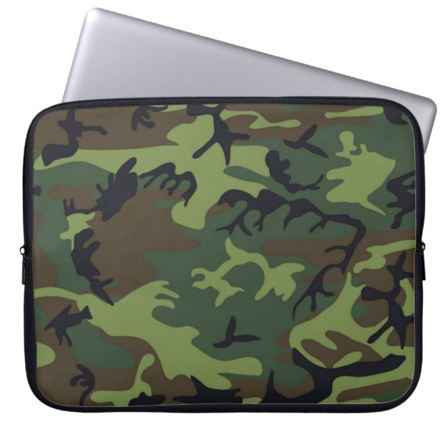 Jungle-Camouflage Laptopschutzhülle (Vorderseite)