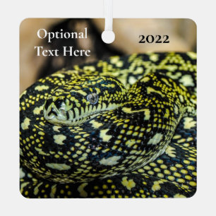 Jungle Carpet Python Snake Ornament Aus Metall
