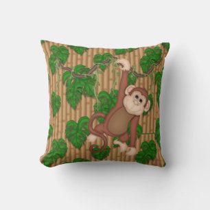 Jungle Cartoon Monkey Throw Kissen Wohngestaltung
