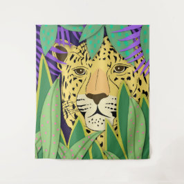 Jungle Cat Large Wandteppich