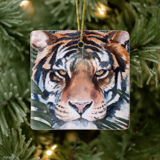 Jungle Cat - Tiger Keramikornament (Baum)
