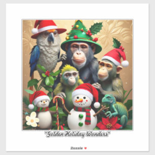 "Jungle Christmas Delight" Aufkleber